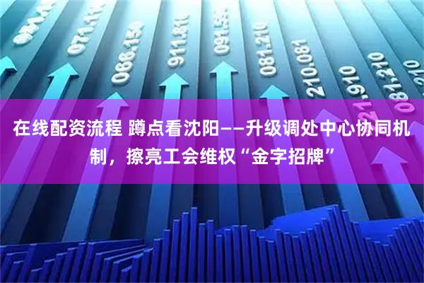 在线配资流程 蹲点看沈阳——升级调处中心协同机制,擦亮工会维权“金字招牌”